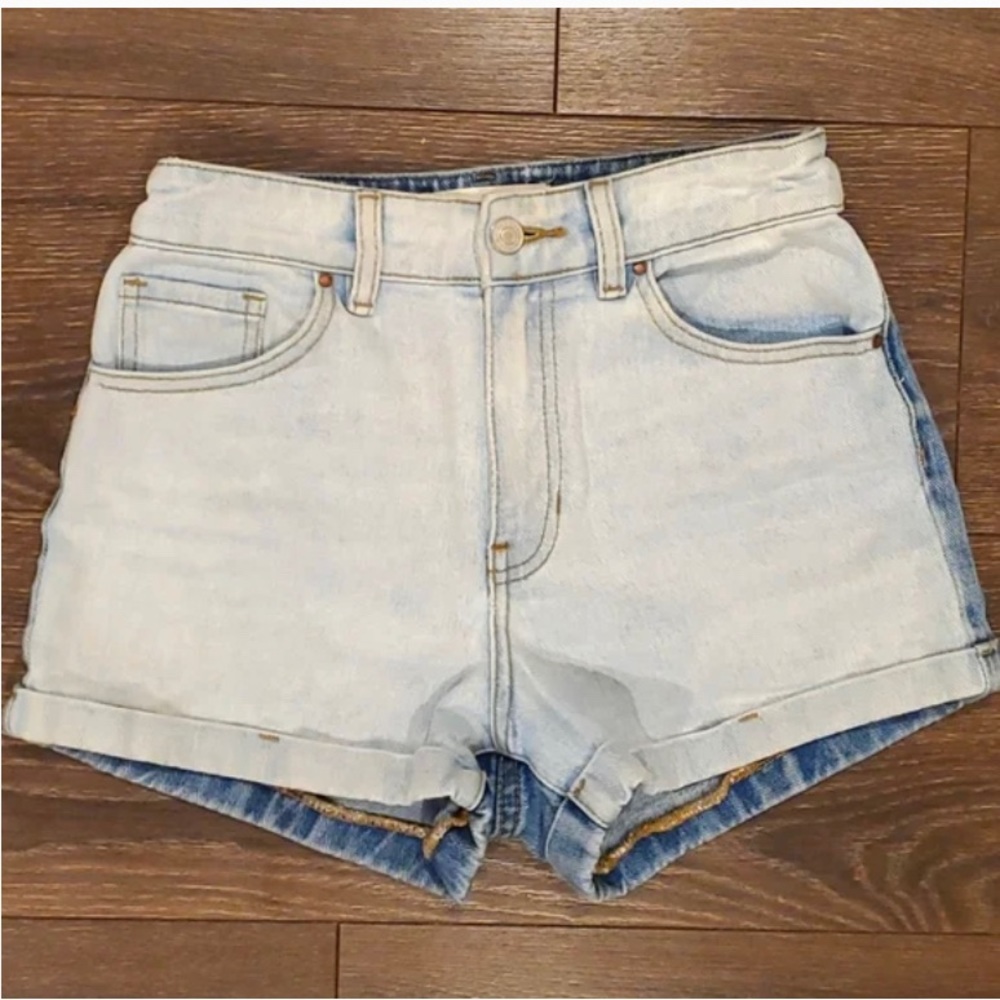 PACSUN High Wasted Two-Toned Mom Short
